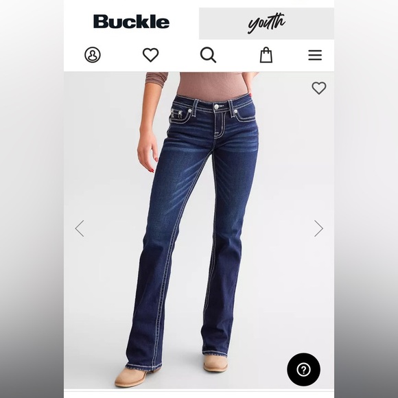 Like New Miss Me Low Rise Boot Stretch Jeans size 26 - Picture 10 of 12